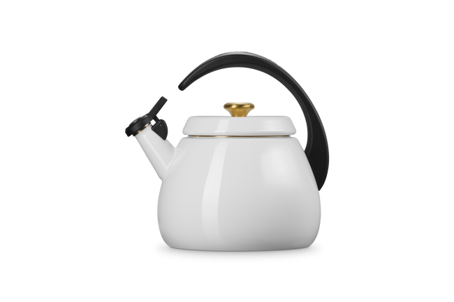 Le Creuset Cloche Kettle with Gold Knob 2.1L WhiteWhite image number 4